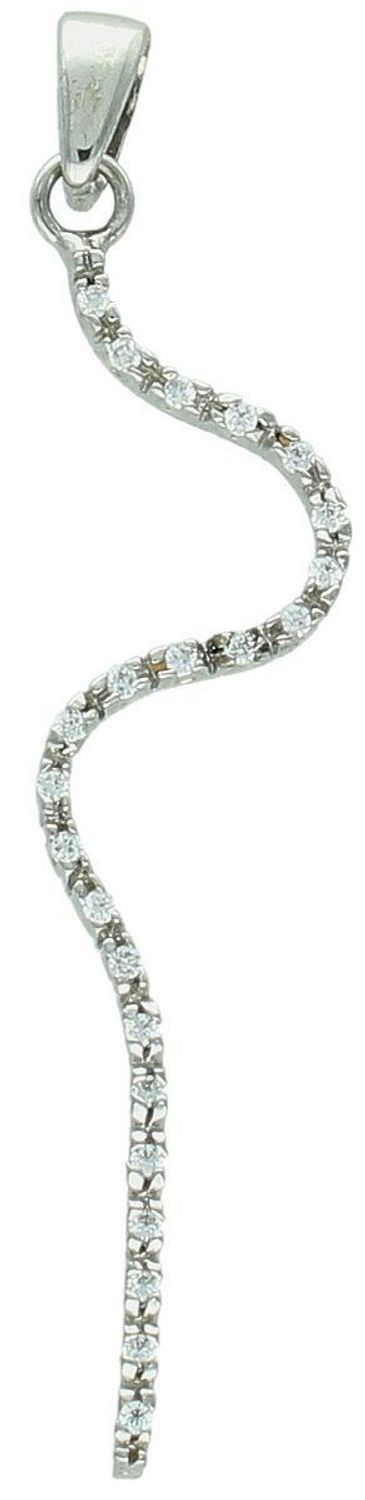 Zawieszka damska W 1580 wykonana ze srebra próby 925. Długość 5,5 cm, zdobiona drobną cyrkonią o szerokości 1 mm, waga 1,91 g. Smukła, elegancka biżuteria na każdą okazję.1.jpg